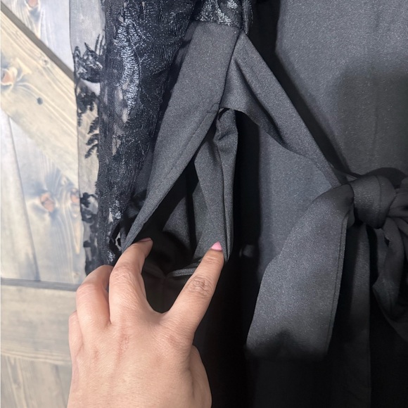 Black Lace Jumpsuit with pocket women’s 5XL - Picture 5 of 7